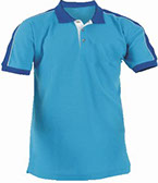 playera polo combinacion azul